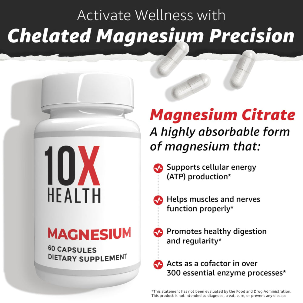 Magnesium supplements packaging showing 120mg per serving