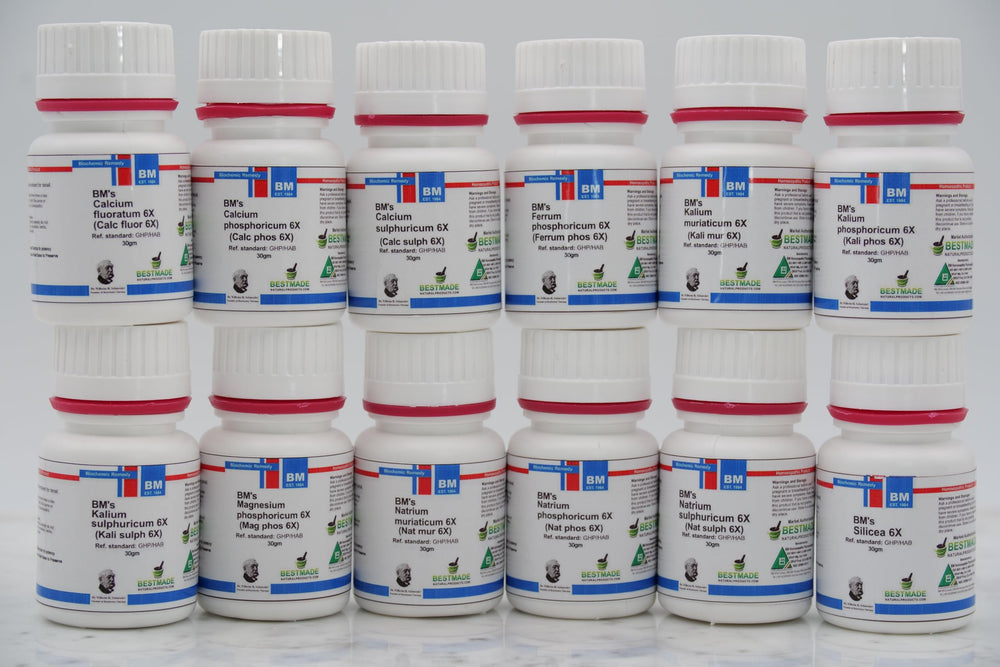 Tissue salts bottles with 350 pellets each