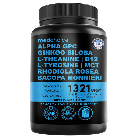 Packaging image for 12-in-1 Nootropic Ginkgo Biloba Brain Support 60-count