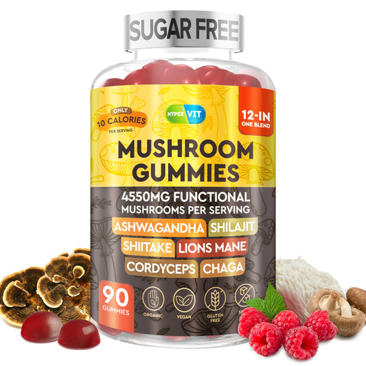 Hero image for 12in1 Mushroom Gummies with 90-count bottle