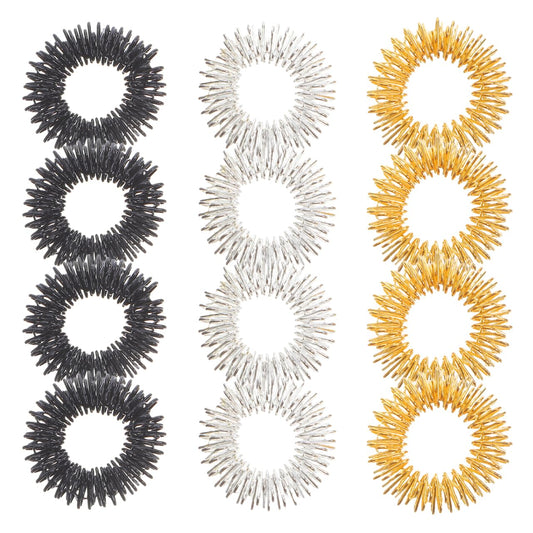 Golden 12-piece spiky sensory finger massage massager set