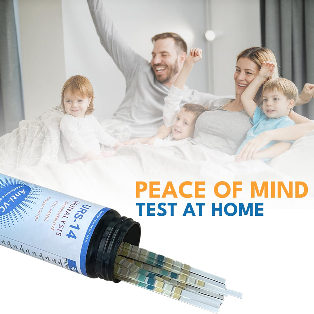 At-home urinalysis with 14-URS strips