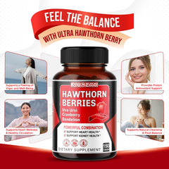 150-count bottle of AUMETO Hawthorn Berry capsules