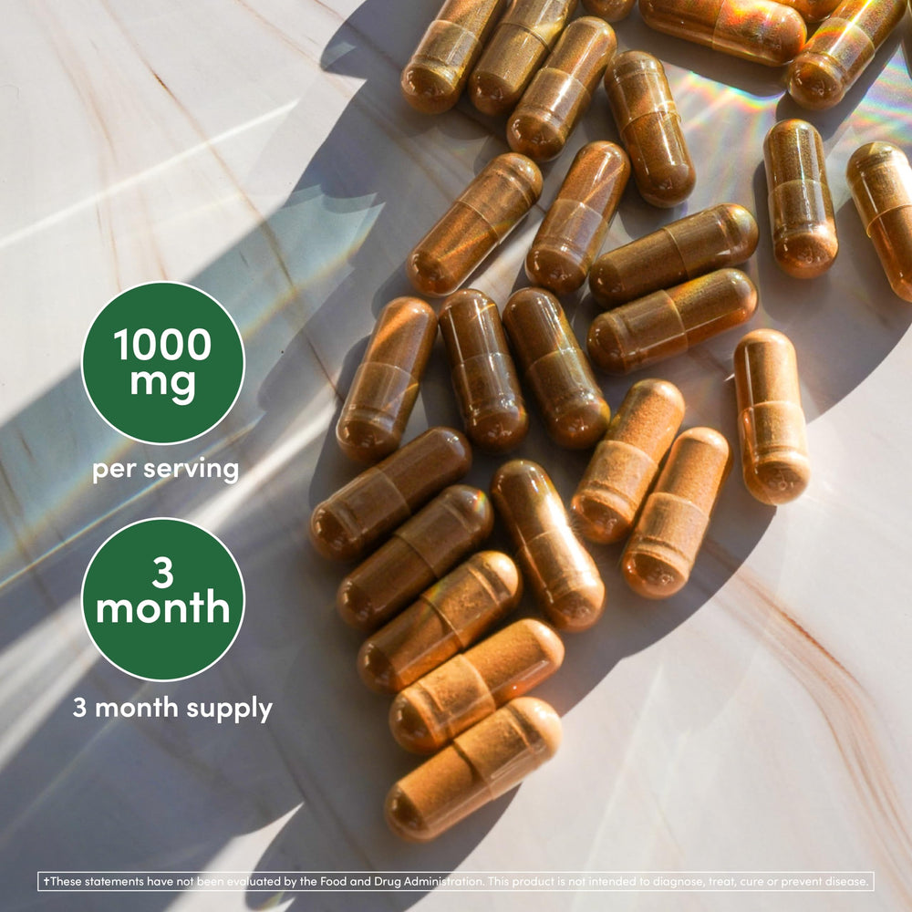 Close-up of the 180-capsule bottle