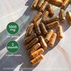Close-up of the 180-capsule bottle