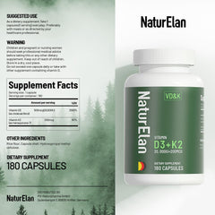 180-day supply of D3 K2 capsules