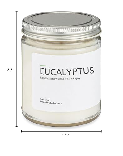 Gift-ready box with 7oz eucalyptus soy candle
