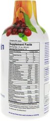 Nutrition facts panel showing 71 vitamins and minerals