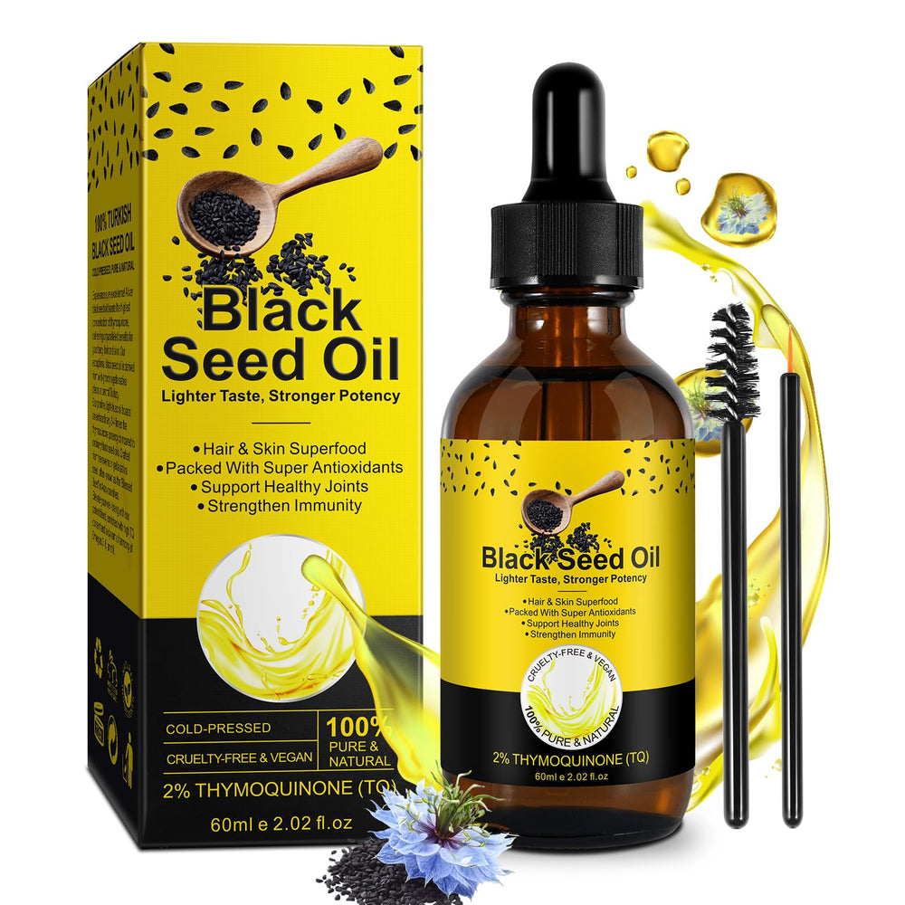 2.02 fluid ounce bottle of black seed oil