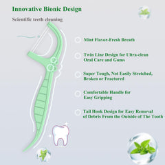 2-in-1 floss pick and toothpick functionality