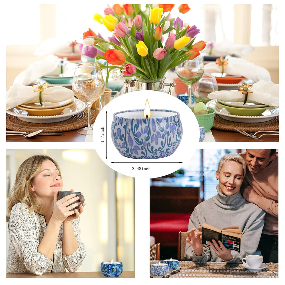 Small jar candle set suitable for home, travel, spa, and yoga