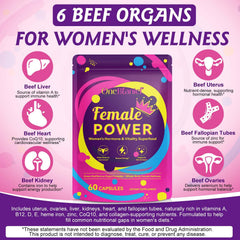 Beef organ blend ingredients including liver, kidney, heart