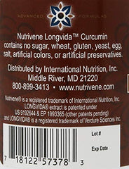Two Nutrivene Curcumin Longvida bottles with capsules displayed