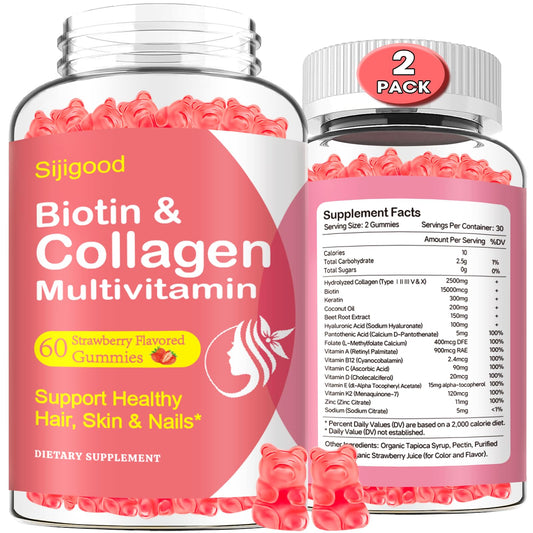 Two pack strawberry collagen gummies bottle close up