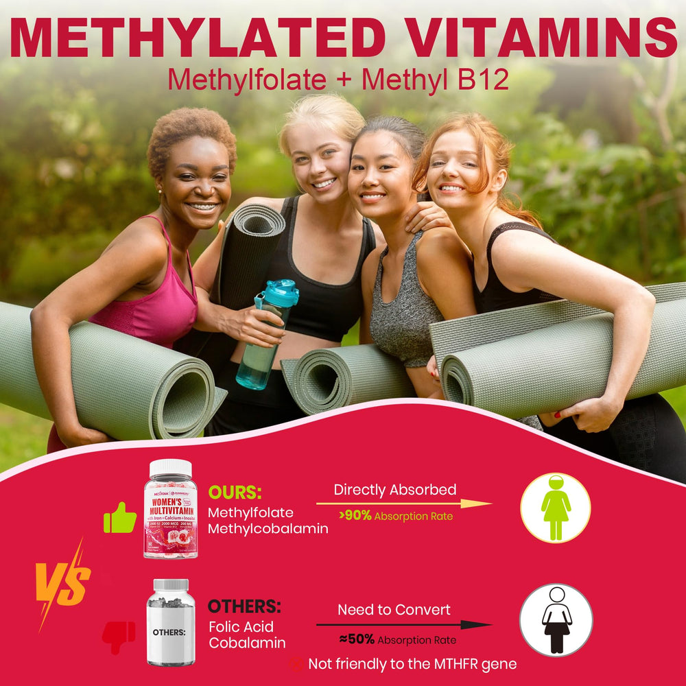 Front view of vegan multivitamin gummies with calcium, D3 and K2