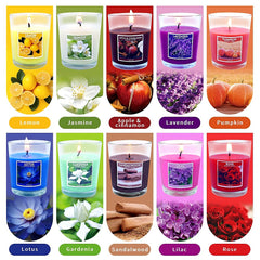 Jasmine candle in a glass votive