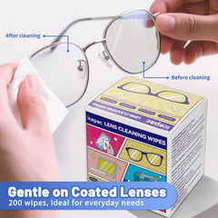 Individually wrapped eyewear cleaning towels
