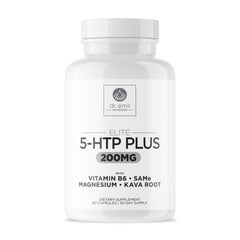 Bottle of 200 mg 5-HTP Elite with Kava Root Extract, Magnesium & SAM-e – 60 capsules