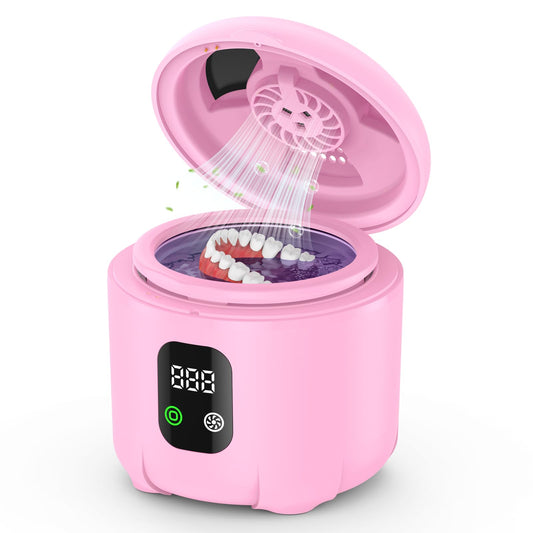 2025 Ultrasonic Retainer Cleaner pink front view