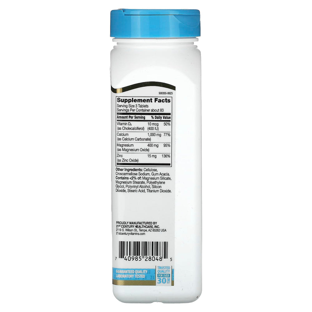 Product image: 21st Century Cal Mag Zinc + D Vitamin 90 Tablets Pack of 2 - bottle and box