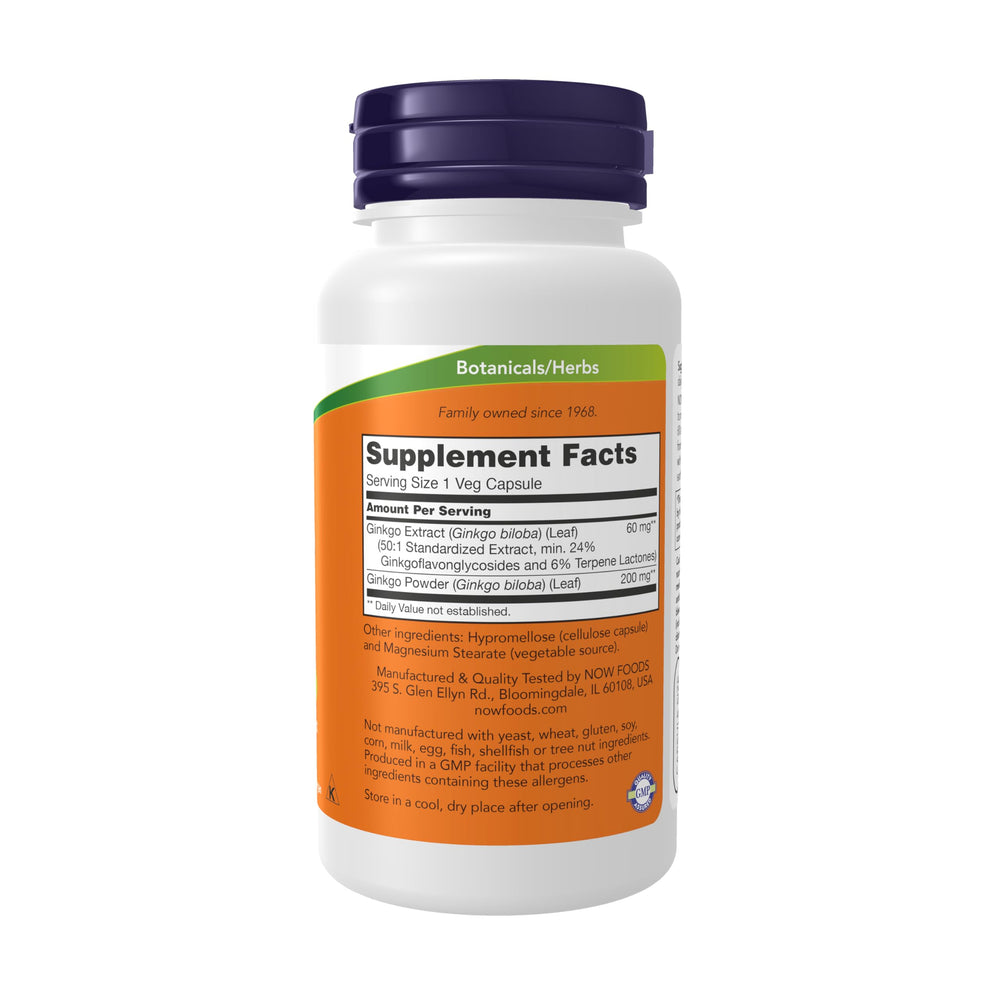 24% standardized ginkgo extract specification