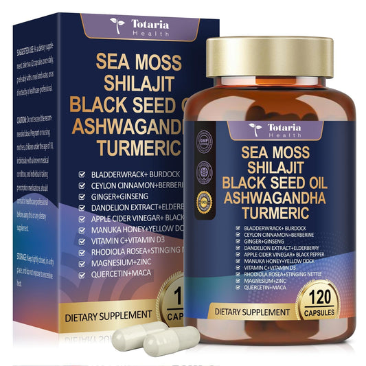 Bottle of 25-in-1 Sea Moss Capsules