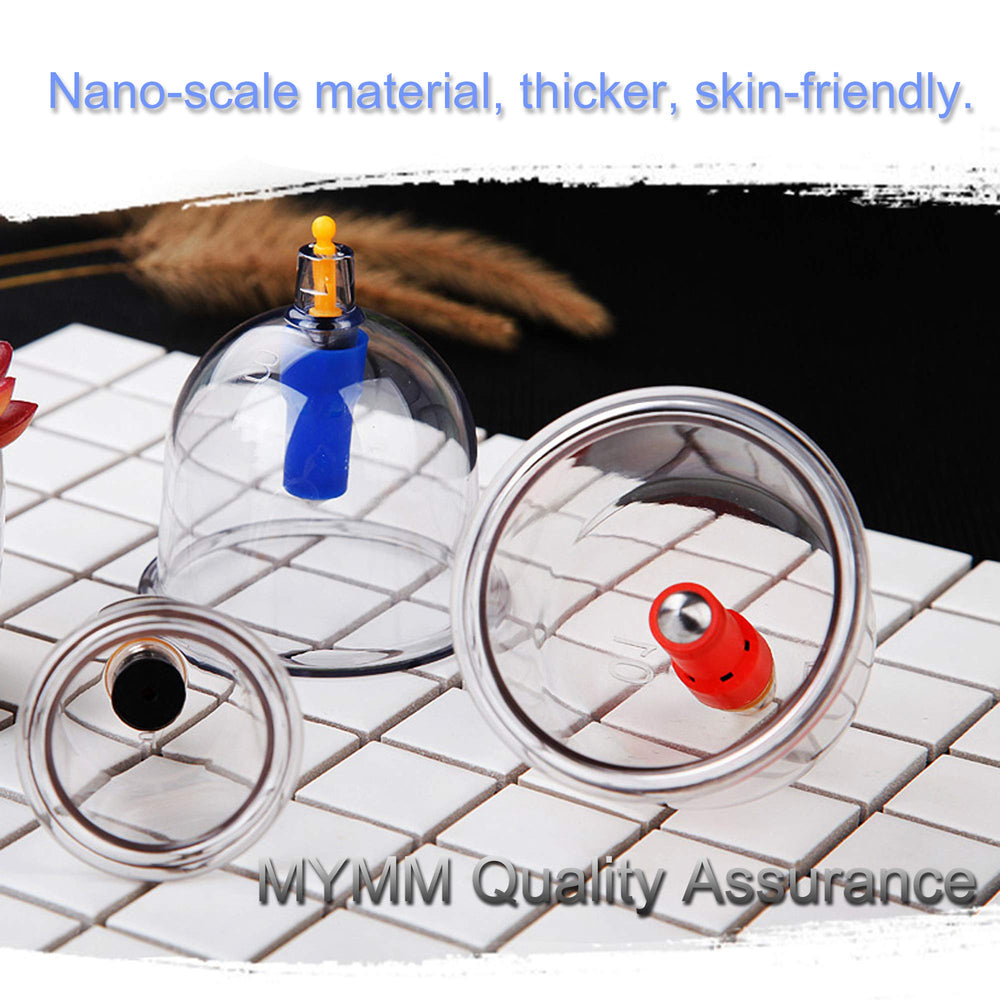 Close-up of polycarbonate cupping cups