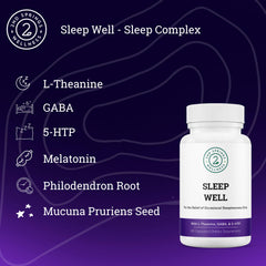 Close-up of the Sleep Well bottle and label