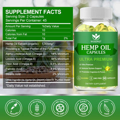 2Pack Hemp Oil Capsules bottle close-up