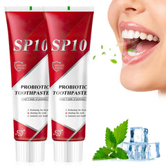 Two tubes of SP-10 Probiotic Whitening Toothpaste