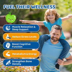 Close-up of a center-filled magnesium gummy