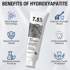 Close-up of hydroxyapatite enamel protection formula