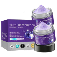 Front view of 2PCS Teeth Restoration Mineral Powder packaging