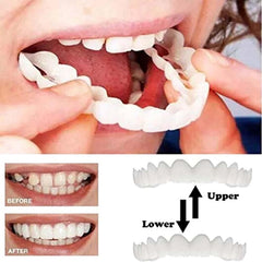 Close-up of natural white colour smile tray