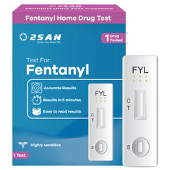 Front view of 2San Rapid Fentanyl Test kit