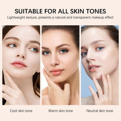 3-in-1 foundation stick being applied to cheekbones for sculpted look