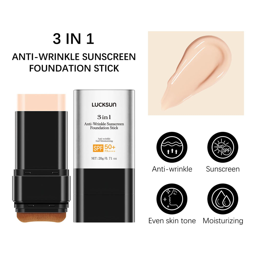3-in-1 foundation stick swatch demonstrates buildable coverage