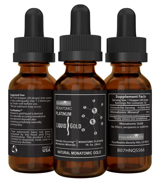 3 Leaf Naturals Mono-Atomic ORMUS Platinum 1oz bottle