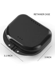Denture soaking container with strainer included in the 3-pack
