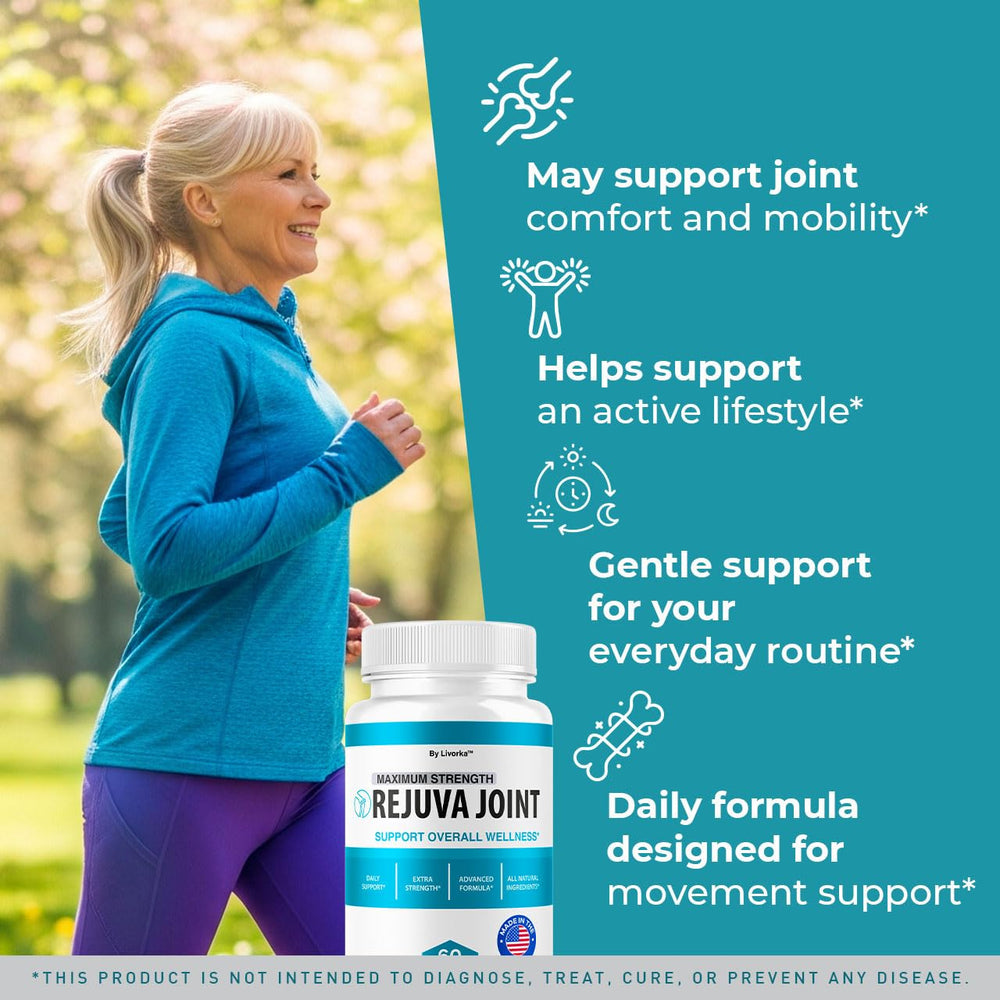 Back view with nutrition facts of Rejuva Joint 3-pack bottle