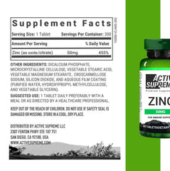 Back view of 3-pack Zinc Citrate 50 mg packaging showing details