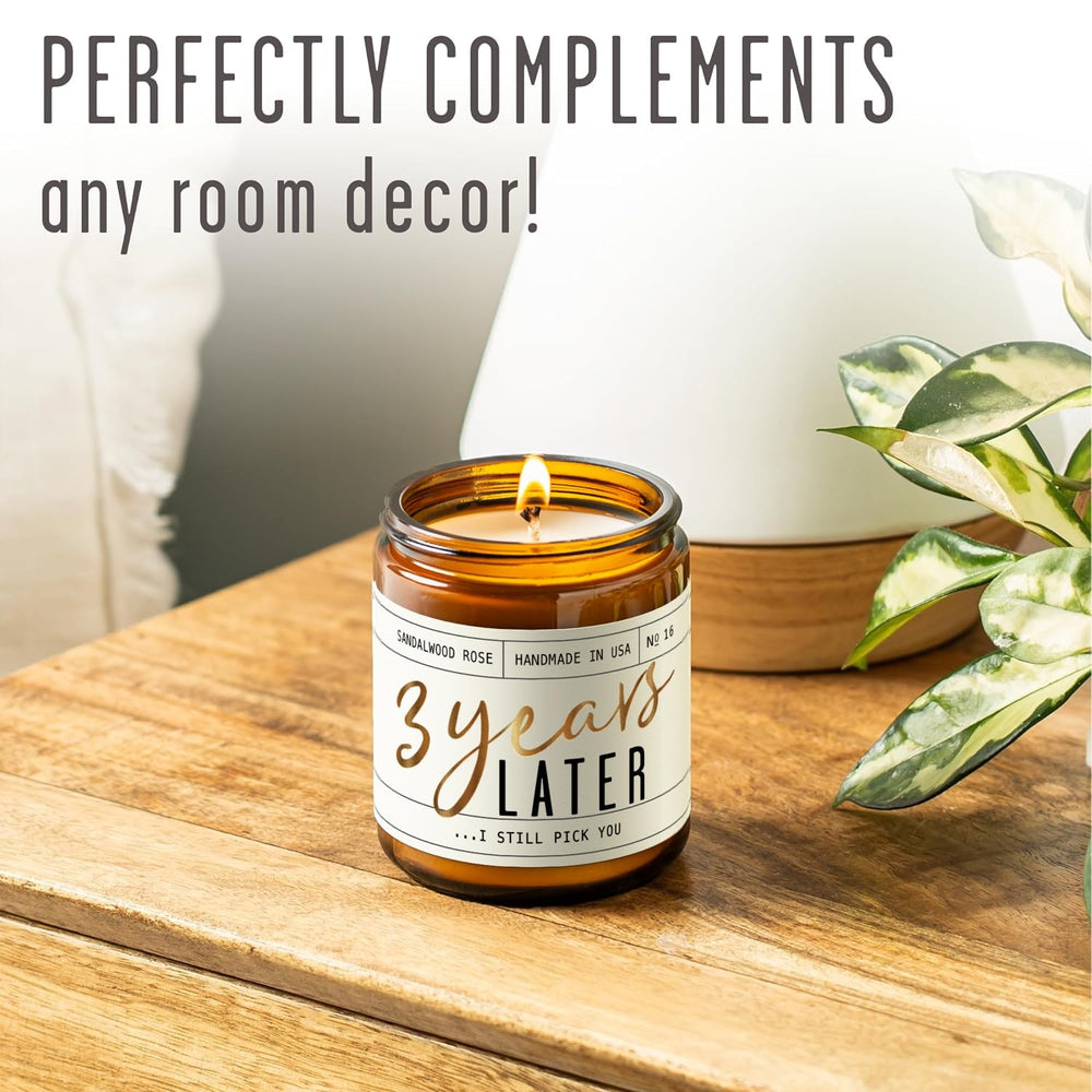 Burning candle showing clean soy wax burn