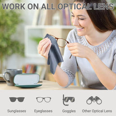 Cloths cleaning eyeglasses and sunglasses without streaks or scratches
