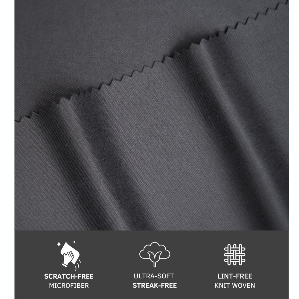 Package includes 30 cloths, 6x7 inches: 29 dark gray and 1 white