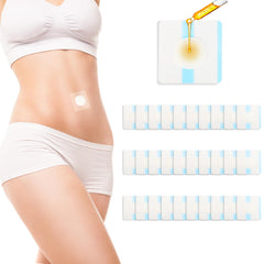 30-piece castor oil patches array for belly button therapy