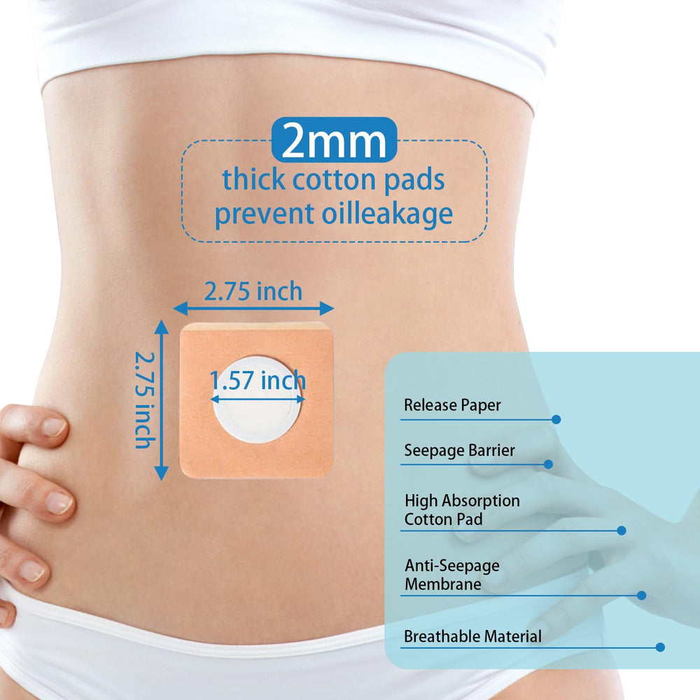 Breathable spunlace fabric belly button patches close-up