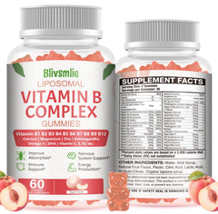 Front view of 33-in-1 Liposomal Vitamin B Complex Gummies bottle
