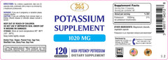 Close-up view of potassium pills showing texture