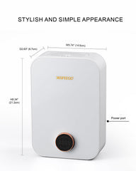 365FEEGD Home Diffuser white top view highlights 150ml reservoir for extended use