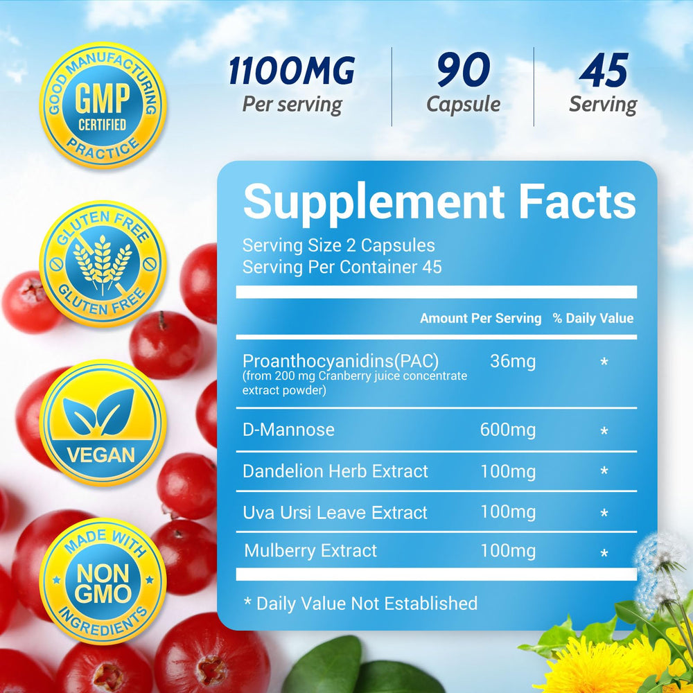 Cranberry extract with 36 mg PAC